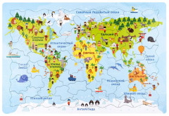 Пазл для детей обучающий планшетный «Карта мира» - Фото 8