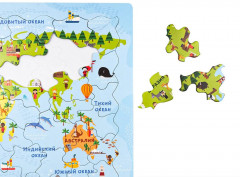 Пазл для детей обучающий планшетный «Карта мира» - Фото 10