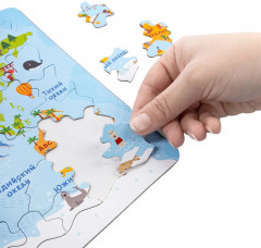 Пазл для детей обучающий планшетный «Карта мира» - Фото 11