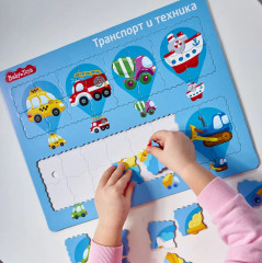 Пазл для детей обучающий планшетный  «Транспорт и техника» - Фото 8