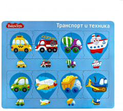 Пазл для детей обучающий планшетный  «Транспорт и техника» - Фото 9