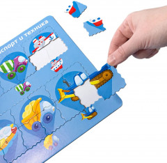 Пазл для детей обучающий планшетный  «Транспорт и техника» - Фото 12