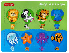 Пазл для детей обучающий планшетный  «На суше и в море» - Фото 7