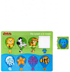 Пазл для детей обучающий планшетный  «На суше и в море» - Фото 11