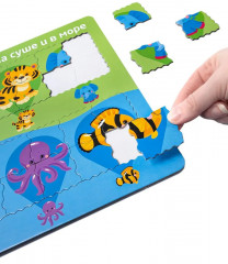Пазл для детей обучающий планшетный  «На суше и в море» - Фото 13