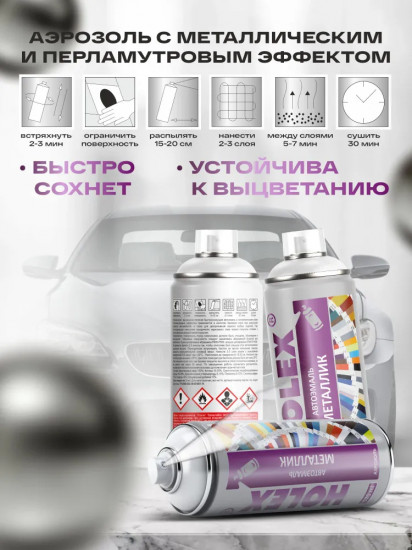Автоэмаль «Металлик», 202 Black
