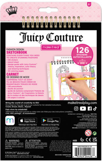 Альбом для творчества «Juicy Couture Fashion Sketchbook»