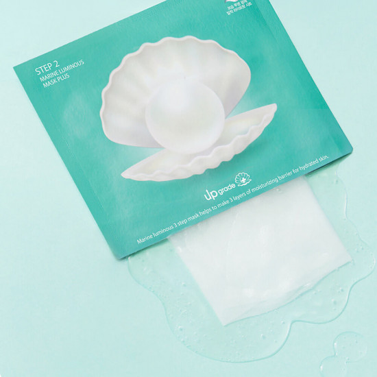 Трёхшаговая маска для лица с жемчугом «Marine Luminous Pearl Moisture Mask Plus»