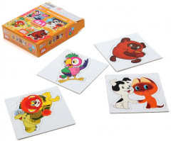 Набор пазлов 4 в 1 «Любимые герои» - Фото 1