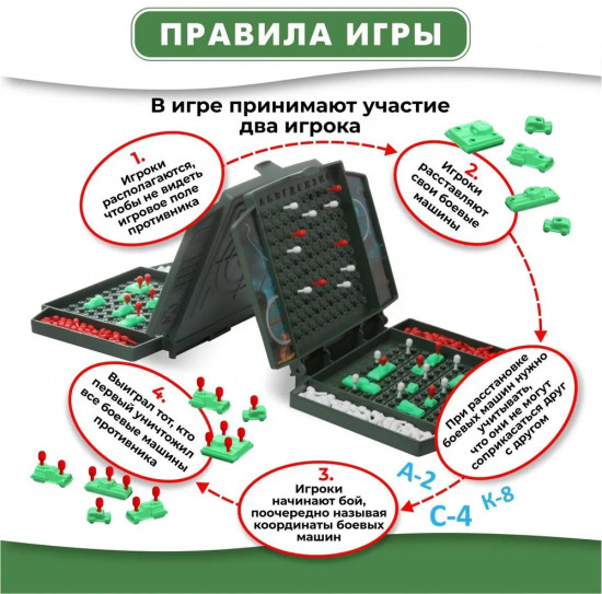 Игра настольная «Танковый бой»
