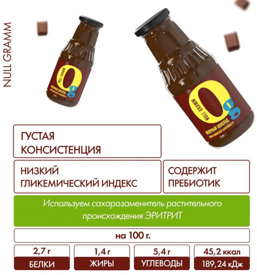 Сироп с пребиотиком низкокалорийный «Молочный шоколад»