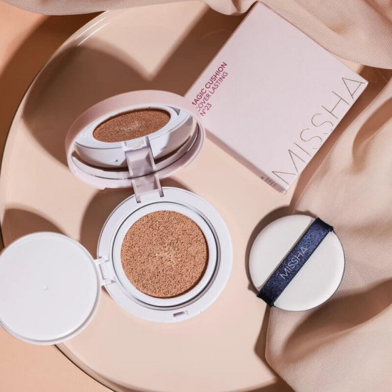 Кушон для лица тональный «Magic Cushion Cover Lasting» SPF 50+ , оттенок 23 Natural Beige