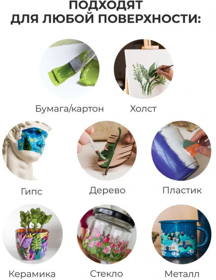 Краска акриловая матовая, васильковая