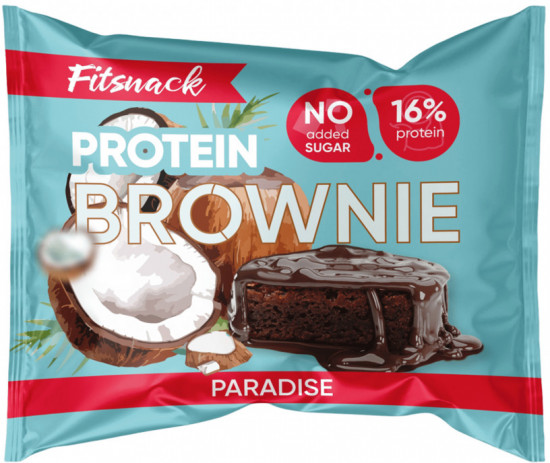 Пирожное-брауни протеиновое со вкусом кокоса «Paradise»