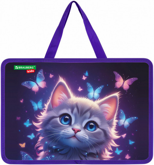 Папка на молнии с ручками «Curious cat»