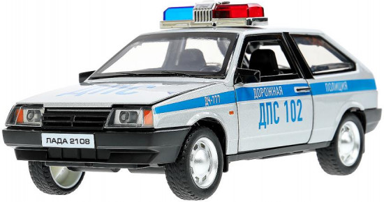 Модель металлическая «Lada ВАЗ-2108. Полиция»