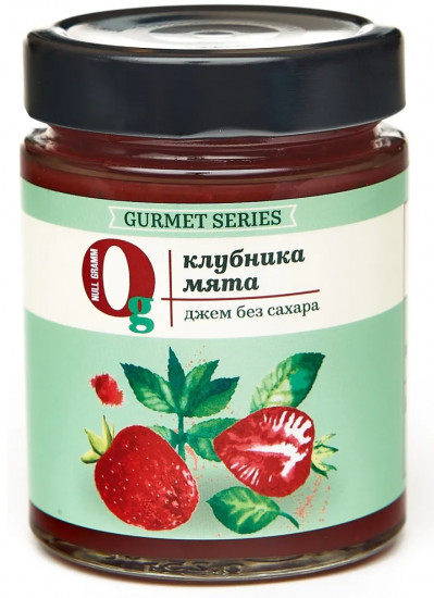 Джем без сахара низкокалорийный «Клубника и мята»