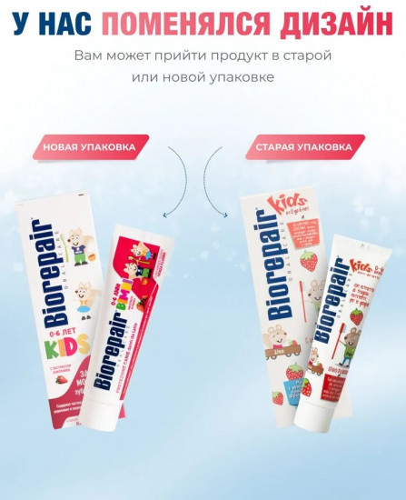 Зубная паста детская Kids с экстрактом земляники