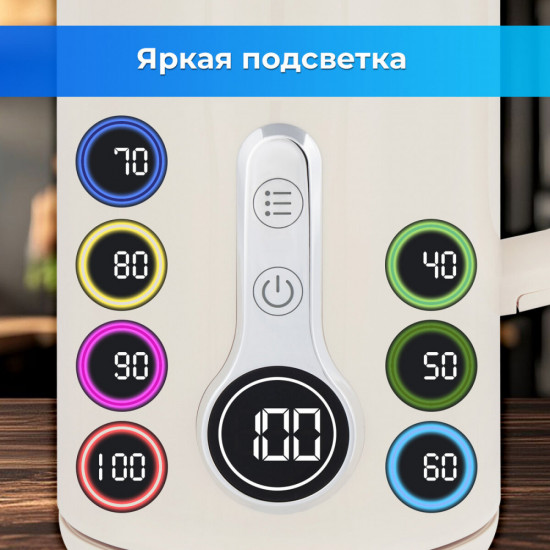 Чайник с терморегулятором и дисплеем Sonnen KT-8721