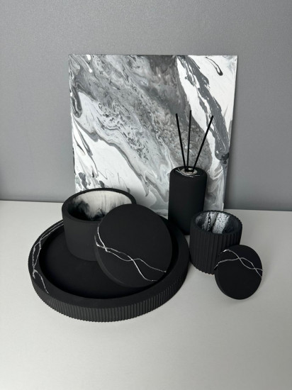 Набор интерьерного декора «Black Marble»
