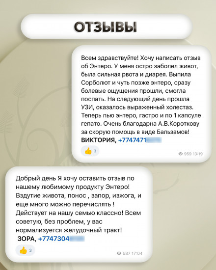 Медовый бальзам «Энтеро-апифит»