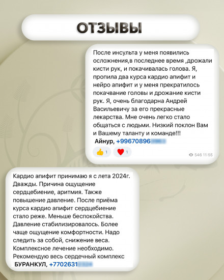 Медовый бальзам «Кардио-апифит»