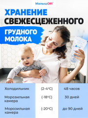 Набор пакетов для сбора и хранения грудного молока - Фото 2