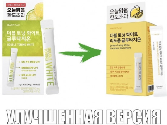 Пищевая добавка для осветления и оздоровления кожи «Glutathione Double Toning White»