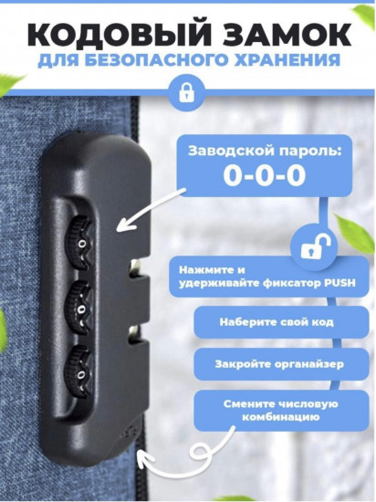 Органайзер для документов с кодовым замком
