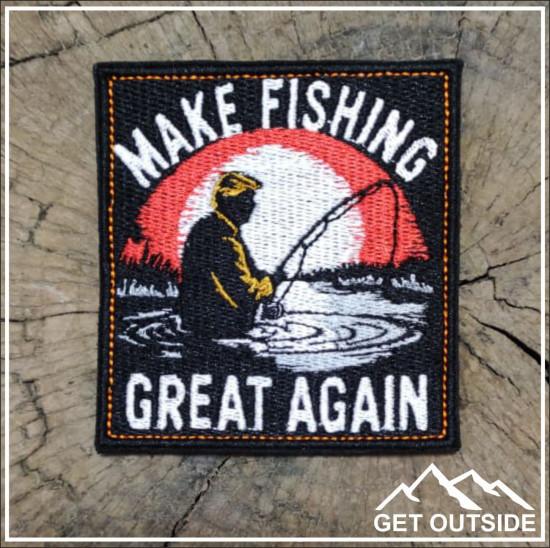 Шеврон «Make Fishing great again. Сделаем рыбалку снова великой!»