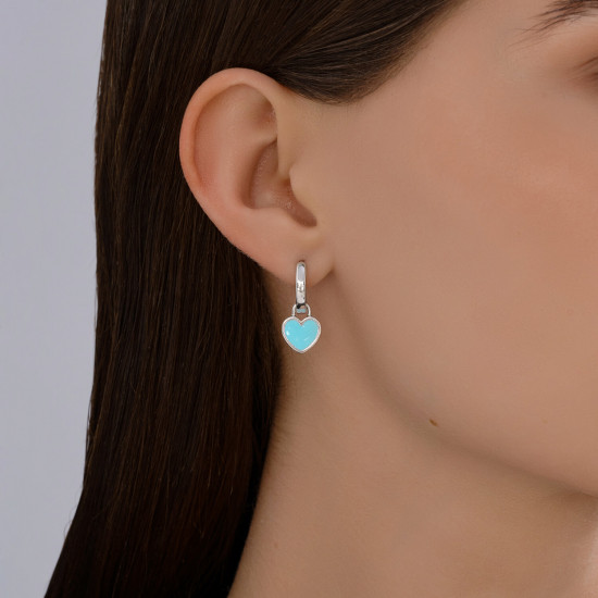 Серьги из серебра с эмалью