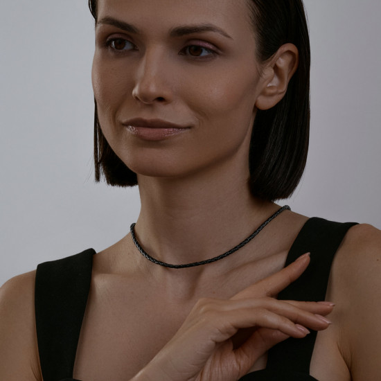 Шнур из чернёного серебра