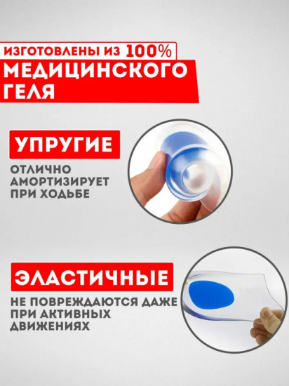 Стельки под пятку силиконовые ортопедические