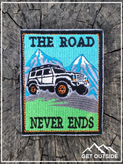 Шеврон «The road never ends. Дорога никогда не кончается»