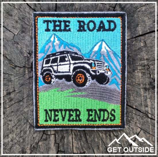 Шеврон «The road never ends. Дорога никогда не кончается»
