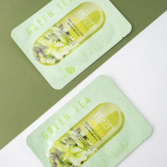Набор тканевых масок «Green Tea Real Ampoule Mask»