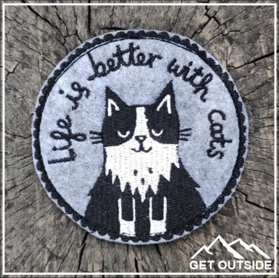 Шеврон «Life is better with Cats»