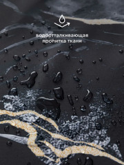 Штора для ванной «Marble black+gold» - Фото 5