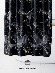 Штора для ванной «Marble black+gold» - Фото 12