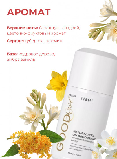 Дезодорант для тела шариковый парфюмированный «Fresh Good Girl»