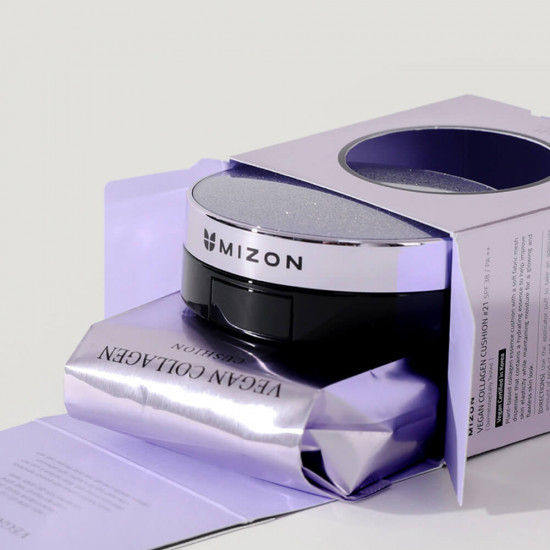 Кушон для лица тональный «Vegan Collagen Cushion», оттенок 21 Светло-бежевый