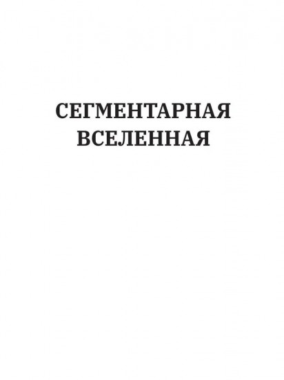 Сегментарная Вселенная