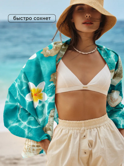 Полотенце пляжное вафельное «Plumeria»