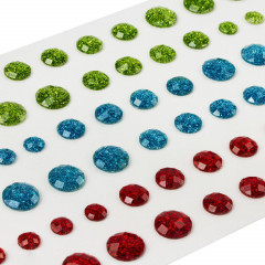 Стразы самоклеящиеся круглые блестящие - Фото 8