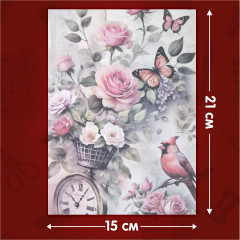 Бумага для скрапбукинга двусторонняя «В винтажном стиле» - Фото 3