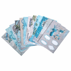 Бумага для скрапбукинга двусторонняя «В лазурных тонах» - Фото 9