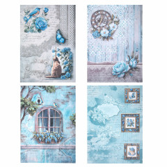 Бумага для скрапбукинга двусторонняя «В лазурных тонах» - Фото 10