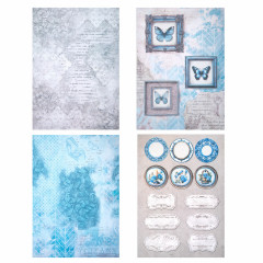 Бумага для скрапбукинга двусторонняя «В лазурных тонах» - Фото 11