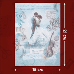 Бумага для скрапбукинга двусторонняя «Нотная гамма» - Фото 3