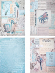 Бумага для скрапбукинга двусторонняя «Нотная гамма» - Фото 10